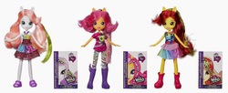 Size: 1470x597 | Tagged: safe, apple bloom, scootaloo, sweetie belle, equestria girls, g4, boots, clothes, cutie mark crusaders, doll, sandals, shirt, wild rainbow