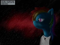 Size: 1280x960 | Tagged: safe, artist:univertaz, rainbow dash, g4, bust, clothes, cosplay, crossover, female, lidded eyes, looking down, max payne, parody, portrait, profile, solo