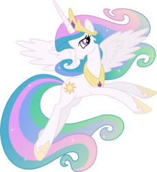 Size: 4840x5280 | Tagged: safe, artist:90sigma, princess celestia, pony, g4, absurd resolution, female, mare, simple background, smiling, solo, stock vector, transparent background, vector