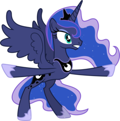 Size: 5700x5780 | Tagged: safe, artist:90sigma, princess luna, alicorn, pony, g4, absurd resolution, bipedal, female, gritted teeth, mare, simple background, solo, standing, transparent background, vector