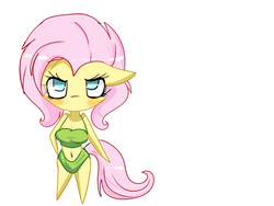 Size: 640x480 | Tagged: safe, artist:thesombrashyshady, fluttershy, anthro, g4, blushing, chibi, female, solo