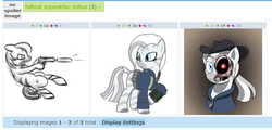 Size: 788x377 | Tagged: safe, oc, oc only, oc:crystal eclair, zebra, derpibooru, fallout equestria, fallout equestria: influx, exploitable meme, juxtaposition, juxtaposition win, meme, meta, solo