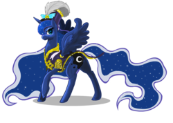 Size: 1200x853 | Tagged: safe, artist:cartoontiger, princess luna, g4, clothes, female, solo, uniform