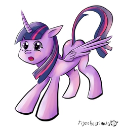 Size: 808x839 | Tagged: safe, artist:tigerfestivals, twilight sparkle, alicorn, pony, g4, cute, female, simple background, solo, twilight sparkle (alicorn), white background, wings