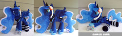 Size: 1600x479 | Tagged: safe, artist:plushactiontoys, princess luna, gamer luna, g4, clothes, controller, headset, irl, photo, plushie, socks, solo