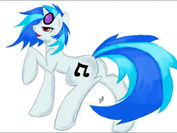 Size: 718x542 | Tagged: safe, artist:dawnshadow187, dj pon-3, vinyl scratch, g4, female, solo