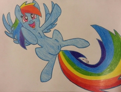 Size: 2544x1931 | Tagged: safe, artist:dawnshadow187, rainbow dash, g4, female, solo, traditional art