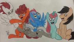 Size: 2946x1697 | Tagged: safe, artist:dawnshadow187, oc, oc only, traditional art