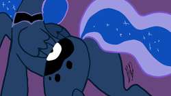 Size: 640x360 | Tagged: safe, artist:dawnshadow187, princess luna, g4, butt, female, moonbutt, plot, solo