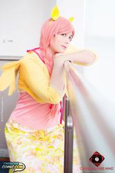 Size: 1357x2048 | Tagged: safe, artist:sweet-khoy, fluttershy, human, g4, cosplay, irl, irl human, photo, solo
