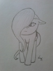 Size: 1944x2592 | Tagged: safe, artist:raakshii, fluttershy, g4, female, solo, traditional art