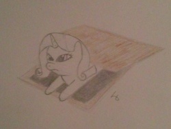 Size: 2592x1944 | Tagged: safe, artist:raakshii, rarity, g4, female, s'mores, solo, traditional art