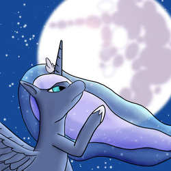 Size: 1000x1000 | Tagged: safe, artist:raakshii, princess luna, g4, female, solo