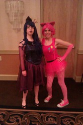 Size: 1728x2592 | Tagged: safe, pinkie pie, princess luna, human, g4, cosplay, irl, irl human, photo