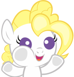 Size: 877x912 | Tagged: safe, artist:swearn, baby surprise, surprise, pony, g1, g4, against glass, baby, baby pony, female, filly, foal, fourth wall, g1 to g4, generation leap, simple background, solo, transparent background, vector