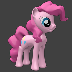 Size: 1280x1280 | Tagged: safe, artist:infinitydash, pinkie pie, earth pony, pony, g4, 3d, 3d model, blender, female, render, solo