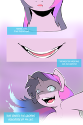Size: 1280x1920 | Tagged: safe, artist:cold-blooded-twilight, twilight sparkle, pony, unicorn, cold blooded twilight, comic:cold storm, g4, comic, dialogue, fangs, magic, snake eyes, solo, unicorn twilight