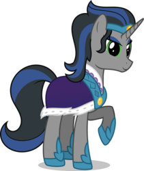 Size: 4219x5000 | Tagged: safe, artist:ambassad0r, idw, king sombra, pony, unicorn, g4, reflections, spoiler:comic, absurd resolution, good king sombra, good queen umbra, idw showified, queen umbra, rule 63, simple background, solo, transparent background, vector