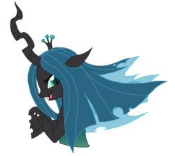 Size: 1407x1261 | Tagged: safe, artist:noxidamxv, queen chrysalis, changeling, changeling queen, g4, crown, fangs, female, grin, jewelry, regalia, simple background, solo, transparent background, vector