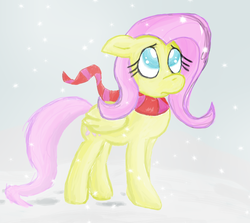 Size: 1636x1459 | Tagged: safe, artist:stratica, fluttershy, g4, clothes, female, scarf, solo