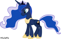 Size: 2032x1300 | Tagged: safe, artist:mixiepie, princess celestia, princess luna, alicorn, pony, g4, accessory swap, body swap, female, hilarious in hindsight, mare, simple background, solo, swapped cutie marks, transparent background, vector