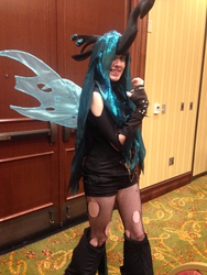 Size: 2448x3264 | Tagged: safe, artist:waterfish5678901, queen chrysalis, human, g4, cosplay, high res, irl, irl human, photo, solo