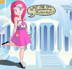 Size: 588x567 | Tagged: safe, pinkie pie, human, g4, explicit source, female, humanized, magical friends, pirate, solo