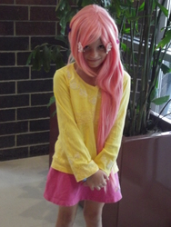 Size: 3216x4288 | Tagged: safe, fluttershy, human, g4, clothes, cosplay, irl, irl human, photo, skirt, solo