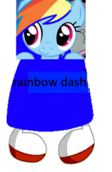 Size: 200x306 | Tagged: safe, edit, rainbow dash, g4, 1000 hours in ms paint, homestar runner, homsar, ms paint