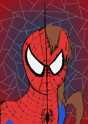 Size: 598x840 | Tagged: safe, artist:edcom02, spiders and magic: rise of spider-mane, crossover, male, peter parker, ponified, spider-man, superhero