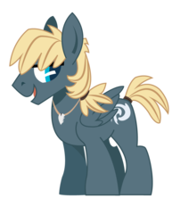 Size: 737x955 | Tagged: safe, artist:dbkit, oc, oc only, oc:hightide, pegasus, pony, necklace, offspring, parent:dumbbell, parent:rainbow dash, parents:dumbdash, simple background, solo, tooth, transparent background