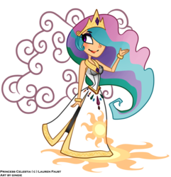 Size: 1020x1057 | Tagged: safe, artist:gingie-lily, princess celestia, human, g4, female, humanized, solo