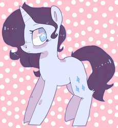 Size: 1280x1392 | Tagged: safe, artist:onicka12, rarity, pony, unicorn, g4, alternate hairstyle, female, mare, profile, solo, wingding eyes