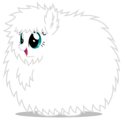Size: 894x894 | Tagged: safe, artist:mixermike622, edit, oc, oc only, oc:fluffle puff, g4, albino, leucism, not a vector, open mouth, recolor, smiling, solo