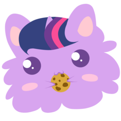 Size: 900x900 | Tagged: safe, artist:oathkeeper21, twilight sparkle, hamster, g4, :3, blushing, cookie, cute, female, fluffy, simple background, smiling, solo, species swap, transparent background, vector