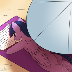 Size: 2000x2000 | Tagged: safe, artist:silverfox057, twilight sparkle, semi-anthro, g4, beach, female, high res, solo, twilight sparkle (alicorn)