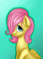Size: 440x604 | Tagged: safe, artist:fraupaiorr, fluttershy, g4, cute, female, filly, shyabetes, solo, younger