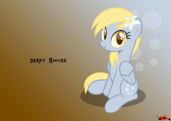 Size: 5000x3516 | Tagged: safe, artist:burnedpigeon, derpy hooves, pegasus, pony, g4, female, flower, flower in hair, mare, solo