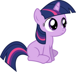 Size: 3437x3259 | Tagged: safe, artist:silverrainclouds, twilight sparkle, pony, unicorn, g4, female, filly, filly twilight sparkle, high res, simple background, sitting, solo, transparent background, unicorn twilight, vector