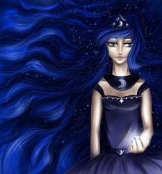 Size: 564x604 | Tagged: safe, artist:raupaiorr, princess luna, human, g4, female, humanized, solo