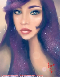 Size: 624x800 | Tagged: safe, artist:lunasunev, rarity, human, g4, female, humanized, portrait, solo