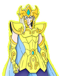 Size: 1670x2148 | Tagged: safe, artist:werque, oc, oc only, oc:aryanne, human, aura, humanized, leo, saint seiya, sketch, solo