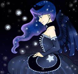 Size: 500x476 | Tagged: safe, artist:sincerelymrbear, princess luna, human, g4, female, humanized, solo