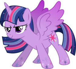 Size: 5000x4554 | Tagged: safe, artist:meteor-spark, twilight sparkle, alicorn, pony, g4, absurd resolution, female, mare, rainbow power, simple background, solo, transparent background, twilight sparkle (alicorn), vector