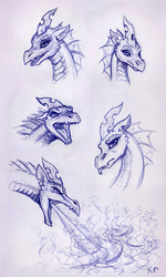 Size: 900x1500 | Tagged: safe, artist:kp-shadowsquirrel, queen chrysalis, dragon, g4, dragoness, dragonified, dragonlis, female, fire, fire breath, forked tongue, monochrome, pen drawing, portrait, sketch dump, solo, species swap, tongue out, traditional art