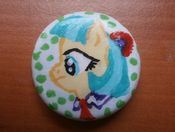 Size: 3968x2976 | Tagged: safe, artist:minizarbi, coco pommel, g4, female, high res, irl, photo, solo, traditional art