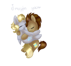 Size: 1024x951 | Tagged: safe, artist:rflzqt, derpy hooves, doctor whooves, time turner, pegasus, pony, g4, eyes closed, female, hug, male, mare, ship:doctorderpy, shipping, simple background, straight, transparent background