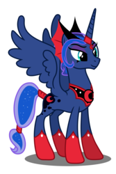 Size: 3200x4800 | Tagged: dead source, safe, artist:baleyreeves, idw, princess luna, g4, reflections, spoiler:comic, .svg available, clothes, evil counterpart, evil luna, female, high res, mirror universe, simple background, solo, transparent background, vector