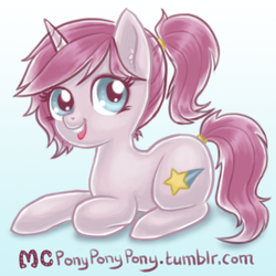 Size: 500x500 | Tagged: safe, artist:mcponyponypony, oc, oc only, oc:emcee, pony, unicorn, solo