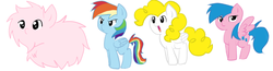 Size: 708x185 | Tagged: safe, artist:catmak800, firefly, rainbow dash, surprise, oc, oc:fluffle puff, g4